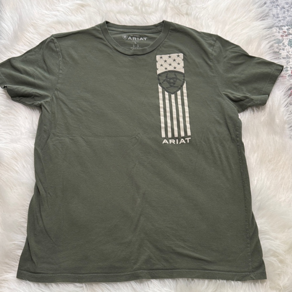 Ariat Olive Green Short Sleeve Graphic Crew Tee
